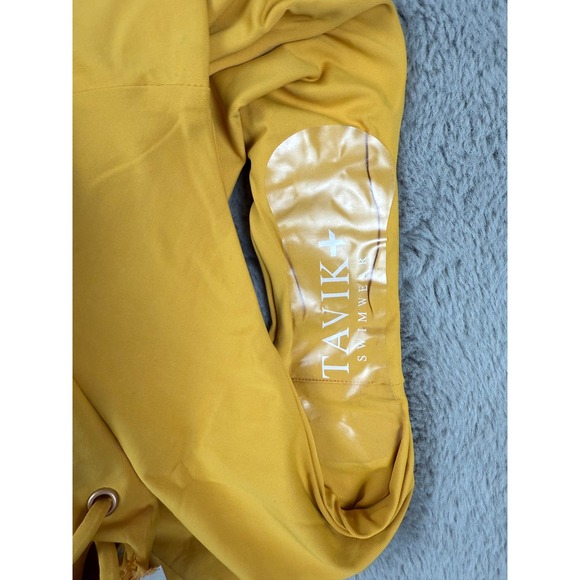 Anthropologie Tavik Monahan One Piece Swimsuit Sunflower Lace‎ Up Women's Large - Picture 3 of 8